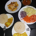 El cooksnap de andrea cuando hizo Kebab de tofu frito.