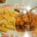 El cooksnap de Luna Revilla cuando hizo Pechuga de pollo con vegetales.