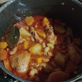 El cooksnap de Antonella Pepe cuando hizo Guiso de fideos con pollo.