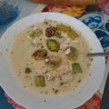 El cooksnap de Maria Mesa cuando hizo Puerros asados con salsa de ricotta y mostaza.