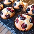 Dory's cooksnap of when they made Heidelbeermuffins.