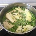 El cooksnap de Paz cuando hizo Merluza con Guisantes.
