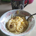 El cooksnap de Angie Fernández cuando hizo Spaghetti en salsa blanca.
