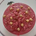 El cooksnap de Alicia cuando hizo Hummus de remolacha.