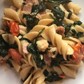 El cooksnap de Covadonga Perez Sanchez cuando hizo Pasta con espinacas, gambas y beicon.
