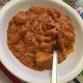 El cooksnap de Nancy Pace cuando hizo Lentejas con pollo en salsa rosa.