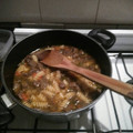 El cooksnap de Ruben Leiva cuando hizo Guiso de fideos con carne.