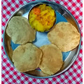 Shyamala Senthil's cooksnap of when they made பூரி உருளைக்கிழங்கு மசாலா.