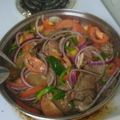 El cooksnap de Realeza Madridense cuando hizo Bistec encebollado.