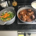 El cooksnap de Daniel cuando hizo Albóndigas rellenas de queso.