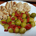 El cooksnap de Ali :) cuando hizo Coles de bruselas agridulces.