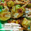 Cooksnap Zleq Kha semasa beliau membuat Brussel sprout tumis mentega.
