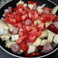 El cooksnap de Marisa Marcos Ortega cuando hizo Pisto con huevos y butifarra.