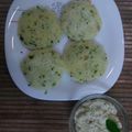 Jasmin Motta _ #BeingMotta's cooksnap of when they made Instant masala rava idli with Sambar and chutney.