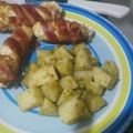 El cooksnap de CLAUDIA AGUIRRE cuando hizo Milanesas de pollo con queso envueltas con tocino.