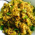 El cooksnap de Fran Cabezas cuando hizo Trigo sarraceno salteado con puerro y pimiento verde (receta vegana).