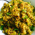 El cooksnap de Fran Cabezas cuando hizo Trigo sarraceno salteado con puerro y pimiento verde (receta vegana).