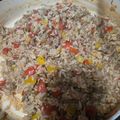 Angela's cooksnap of when they made Spanish rice with ground beef.