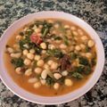 El cooksnap de Bryony Ince cuando hizo Garbanzos con acelgas.