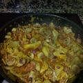 El cooksnap de Eduardo cuando hizo Alcachofas con champiñones y jamón York.