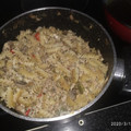 El cooksnap de Pilar Iniesta Camacho cuando hizo Fusilli con atún y salteado de verduras y champiñones.