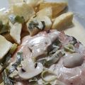 El cooksnap de Susana Muzio cuando hizo Supremas de pollo con papas champiñones y crema.