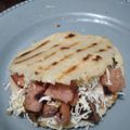 El cooksnap de Tatiana Mejía cuando hizo Arepa rellena.