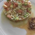 El cooksnap de Mireia Puig cuando hizo Tartar de langostinos y carabineros con aguacate y tomate.
