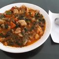 El cooksnap de Lulú Cárdenas cuando hizo Sopa de pescado con verduras.