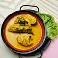 Cooksnap Nur Nadiah semasa beliau membuat Gulai ikan tongkol Kelate (nasi belauk).