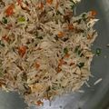 Samhita Gupta's cooksnap of when they made আলু ও চিকেন এর ফ্রাইডরাইস.