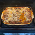 Bruner's cooksnap of when they made Sausage & Ground beef Lasagna.