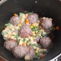 El cooksnap de Mauricio Luttges cuando hizo Carbonada de albóndigas.