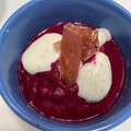 El cooksnap de Arantza cuando hizo Salmorejo de remolacha y yogurt griego.