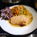 El cooksnap de Zaida TC @alquimiasfood cuando hizo Salmón estilo Thai con salsa de coco y mango.