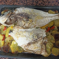 El cooksnap de Alberto Moreno cuando hizo Dorada al horno con patatas y verdura.