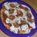 El cooksnap de Karen JM cuando hizo Pizza de brócoli, con base de garbanzos. En sartén.