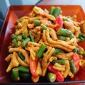Cooksnap dari Mudzajjanah untuk resep Usus ayam + kacang panjang Bumbu kuning pedas