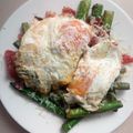 El cooksnap de Pepe López cuando hizo Espárragos verdes con jamón+queso+huevo.