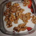 El cooksnap de Ari Rodriguez cuando hizo Cena de campeones: fresones con nueces y queso cottage.