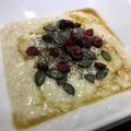 El cooksnap de Becky cuando hizo Porridge vegano de avena con canela y pasas.