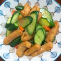 庭秀 的 魚餅炒小黃瓜 cooksnap