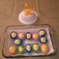 idalis7878's cooksnap of when they made colored deviled eggs.