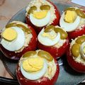 El cooksnap de Natalia cuando hizo Tomates rellenos con arroz, pollo y verduras.