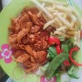 El cooksnap de Pili Juárez cuando hizo Pechuga de pollo en BBQ.