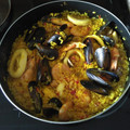 El cooksnap de lenchu cuando hizo Paella de marisco.