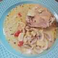 El cooksnap de Gabriel Goaz cuando hizo Pollo con crema y champiñones 🍄.