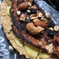 El cooksnap de Evelyn Batista cuando hizo Panqueque de avena y manzana.
