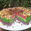 Cooksnap dari Niswah Ar Rohmah untuk resep Rainbow cake kukus 2 telur takaran sendok