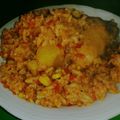 El cooksnap de Sergio Riva cuando hizo Guiso Argentino de arroz y pollo. El más rico, receta de mamá.